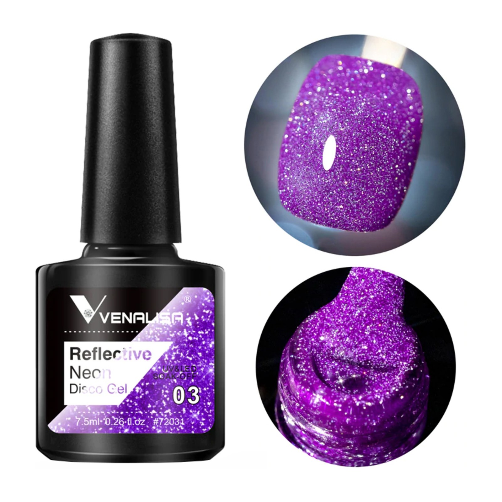 Venalisa -  Reflexní neonový disco gel -  BD03